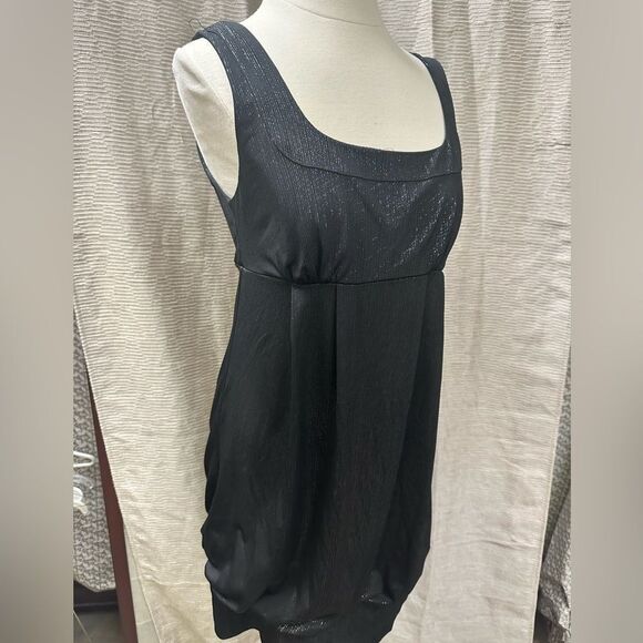 Eyeshadow women’s sleeveless faux suede black sheath dress size L - Picture 1 of 9